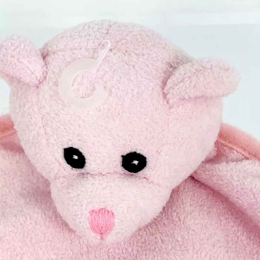 Jaag Lovey Pink Bear security Blanket Plush 12x12